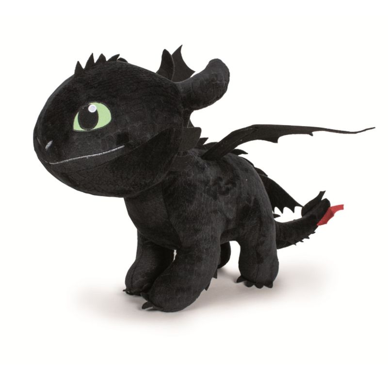 Dragons peluche krokmou dragon noir 30 cm 